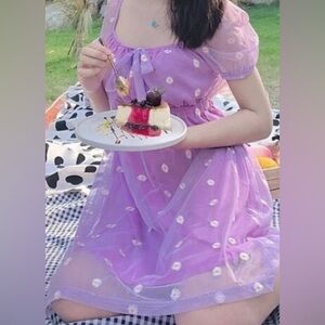 SHEIN Lilac Daisy 🌼 Embroidered Dress